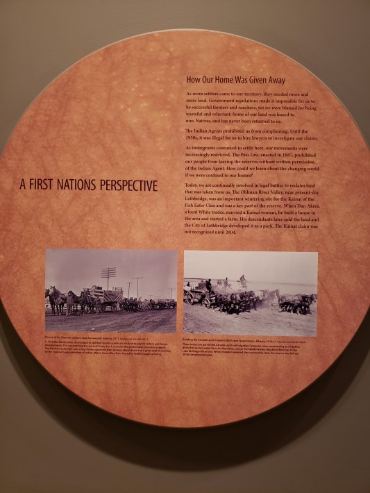 A photo of a sign with a First Nations perspective.